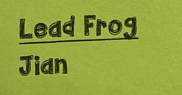 Program listing: Lead Frog, Jian