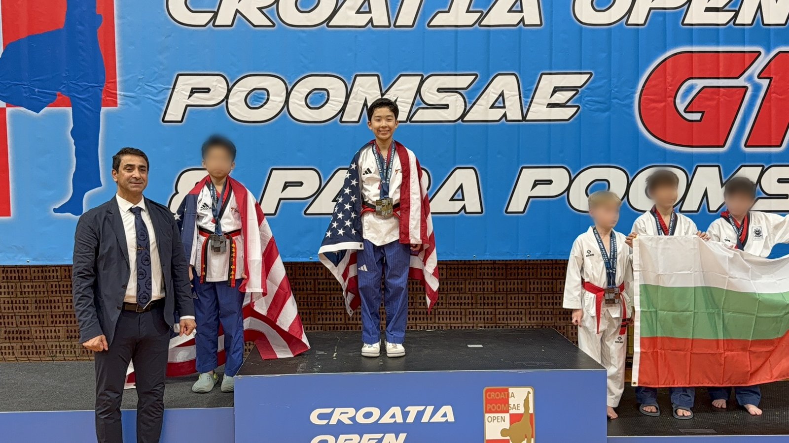 Gold medal podium, Youth Male Individual, Croatia Open 2026